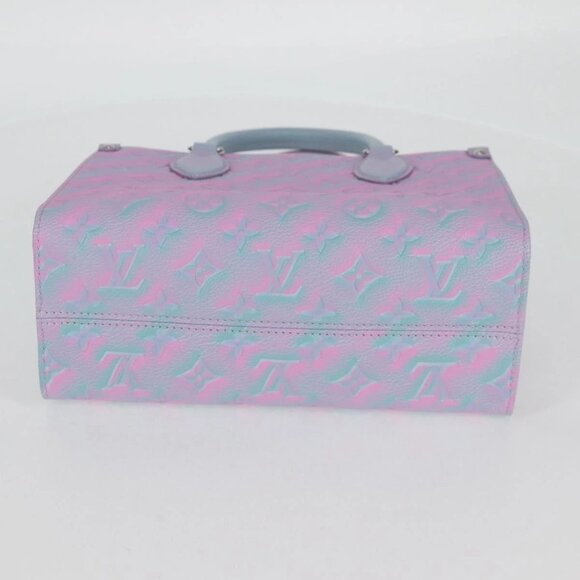 LOUIS VUITTON Monogram Empreinte On The Go PM Bag 2way Blue M46067 Auth 126345SM - Picture 5 of 16